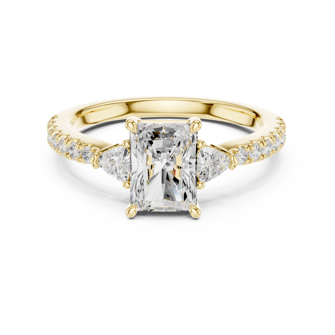 Gold Elevate Radiance Solitaire Engagement Ring Right View