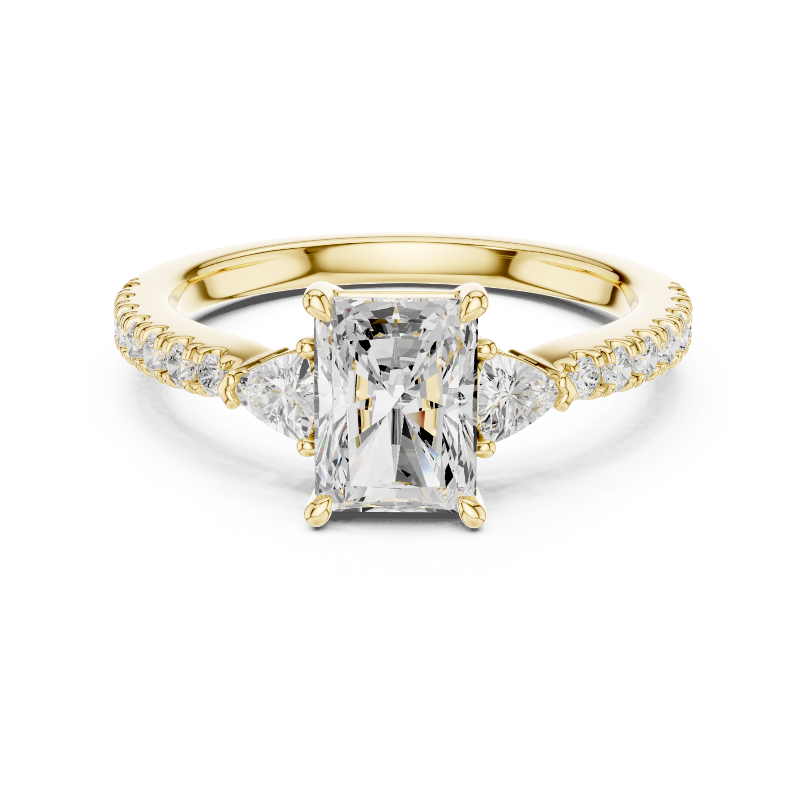  Gold Elevate Radiance Solitaire Engagement Ring Front View
