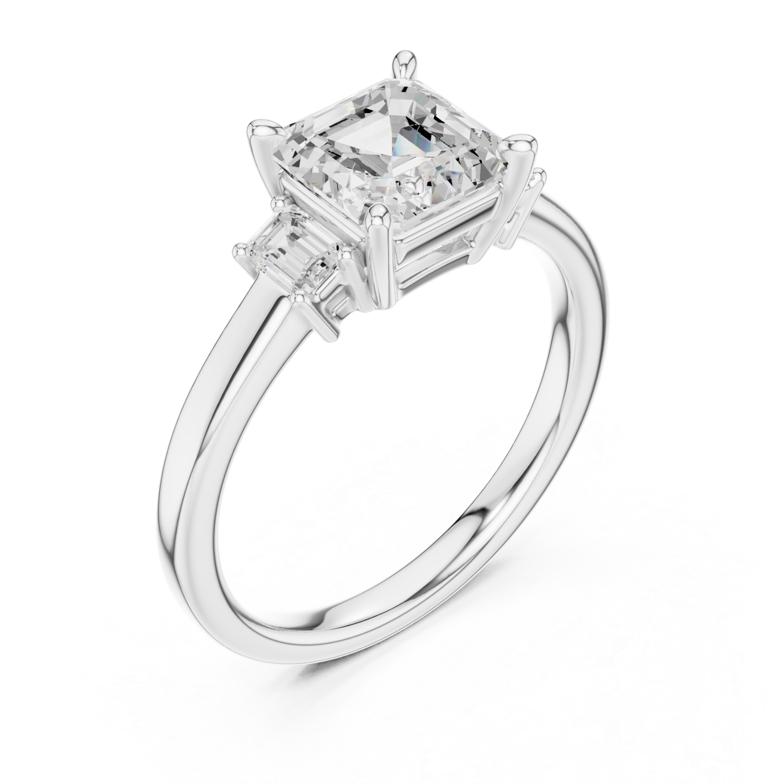  White Gold Velvet Mirage Solitaire Ring Right View