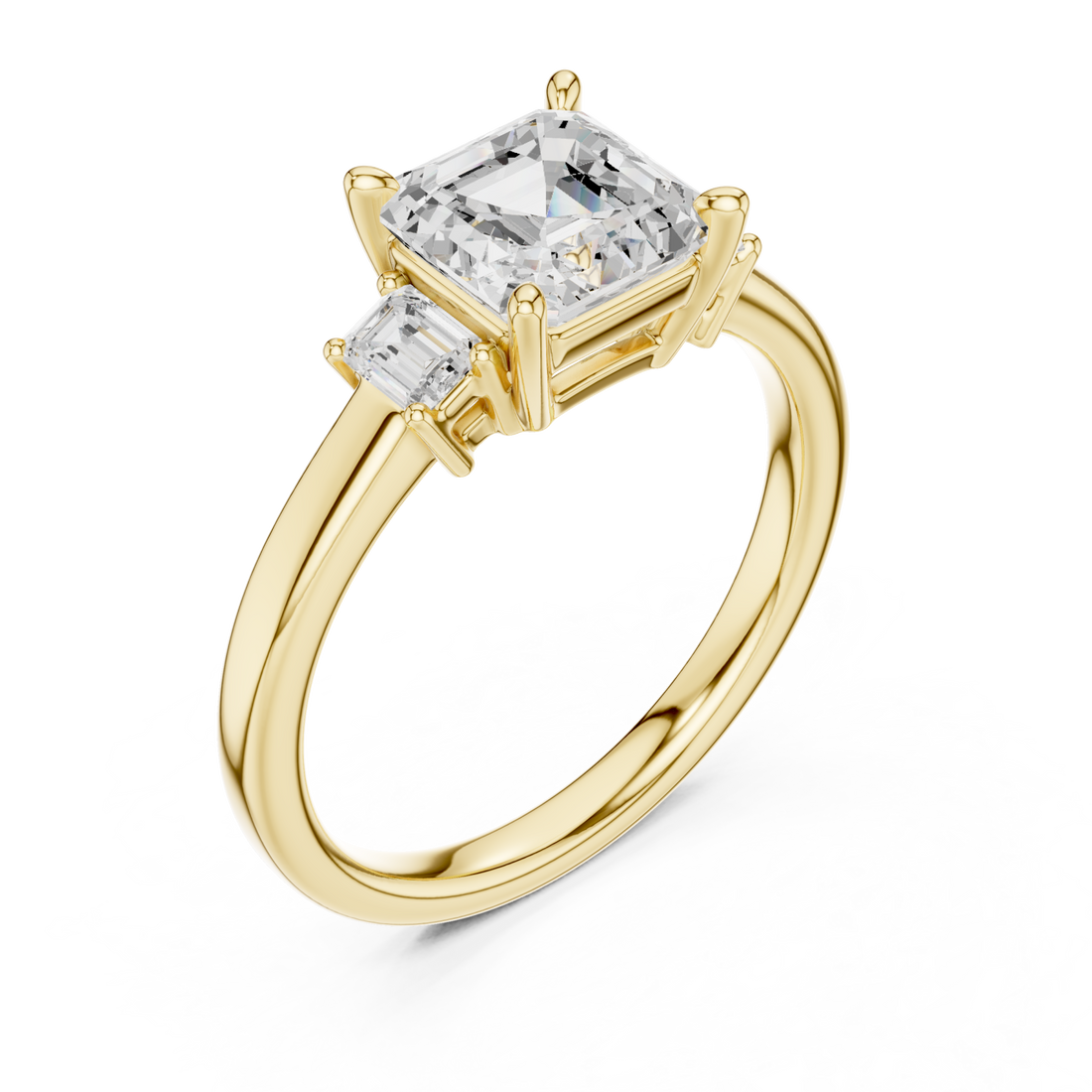 Gold Velvet Mirage Solitaire Ring Right View