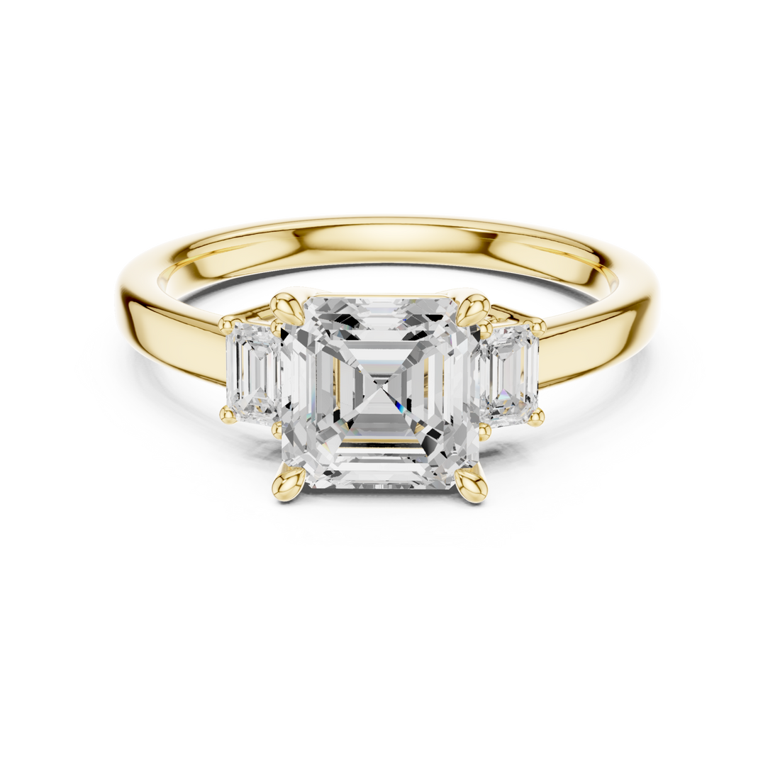 Gold Velvet Mirage Solitaire Ring Right View