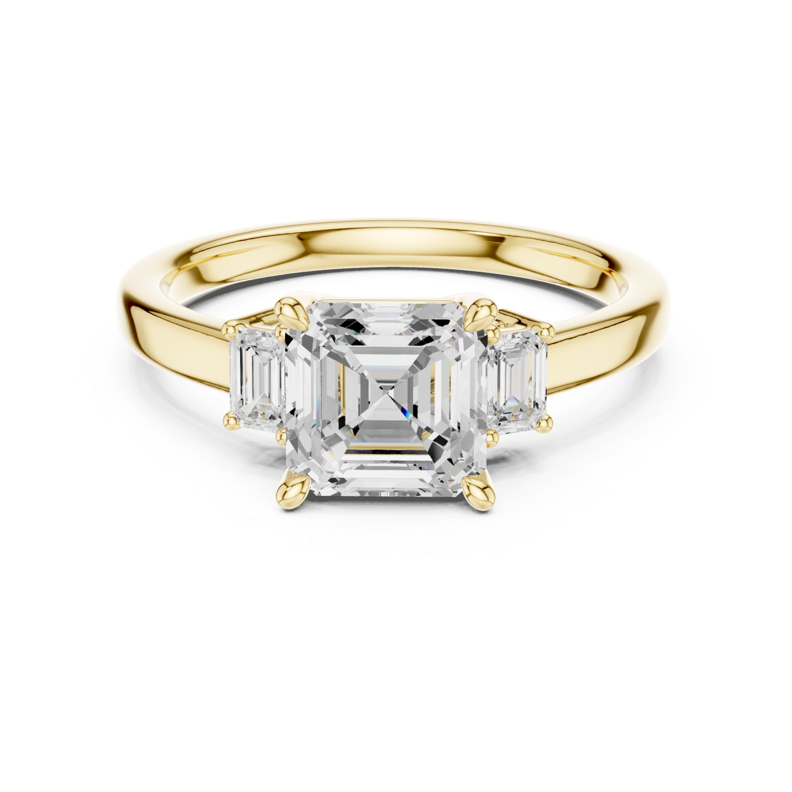 Gold Velvet Mirage Solitaire Ring Front View