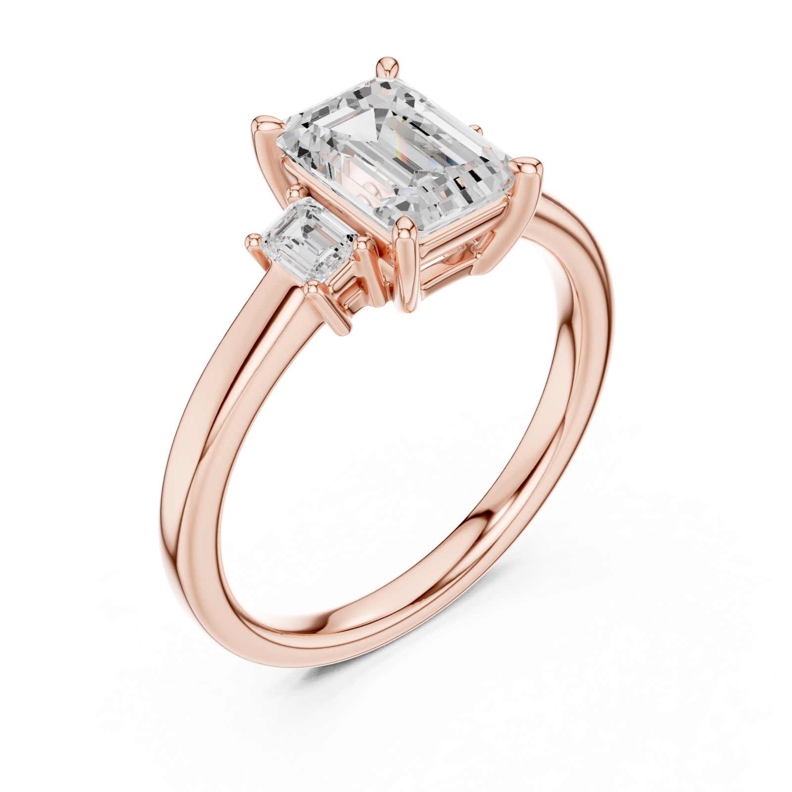  Rose Gold Regal Harmony Solitaire Ring Right View