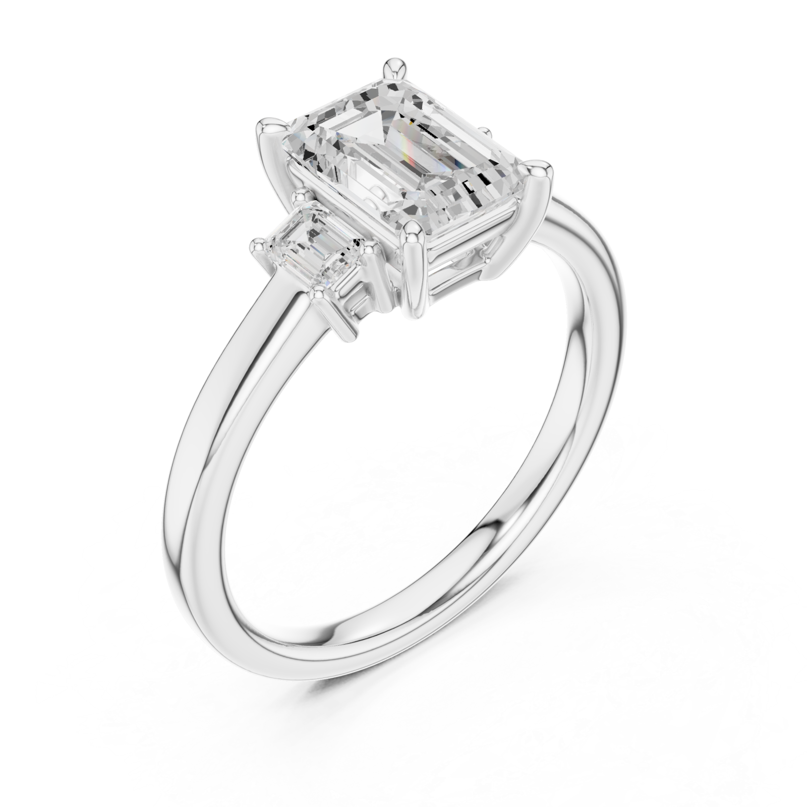  White Gold Regal Harmony Solitaire Ring Right View