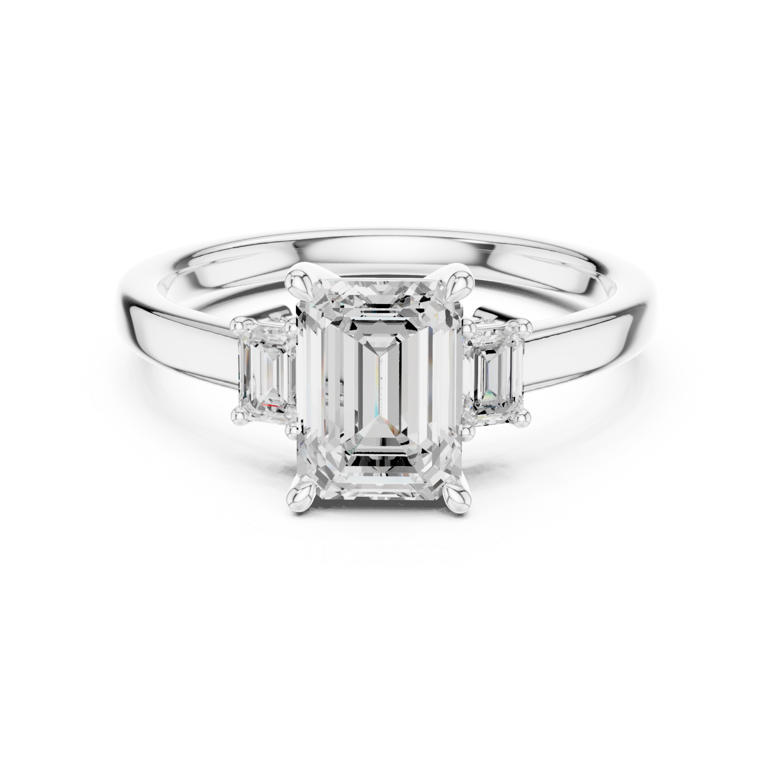  White Gold Regal Harmony Solitaire Ring Front View