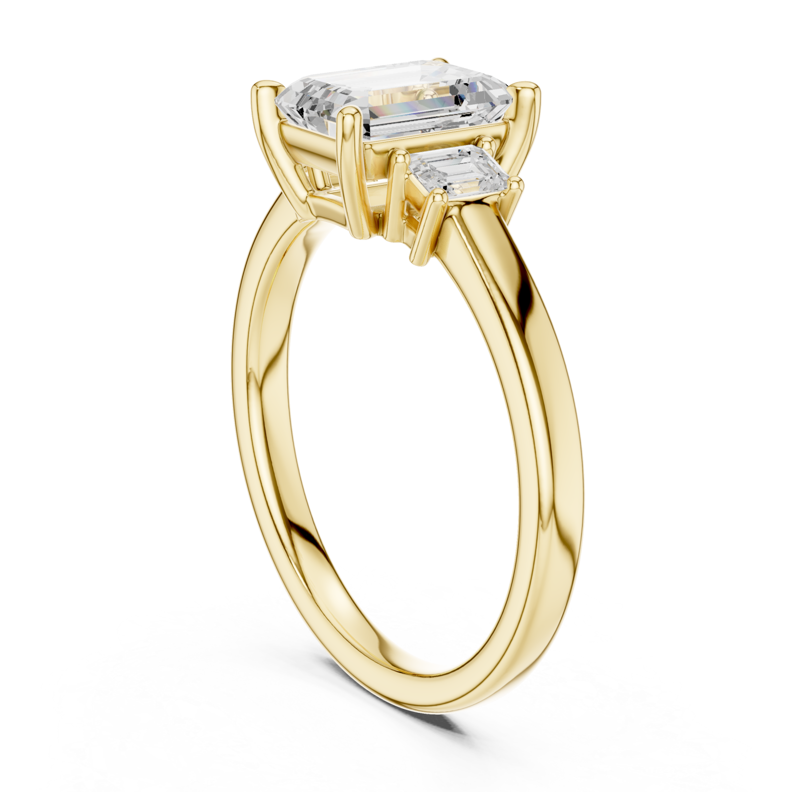  Gold Regal Harmony Solitaire Ring Left View