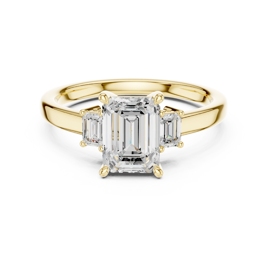 Gold Regal Harmony Solitaire Ring Right View