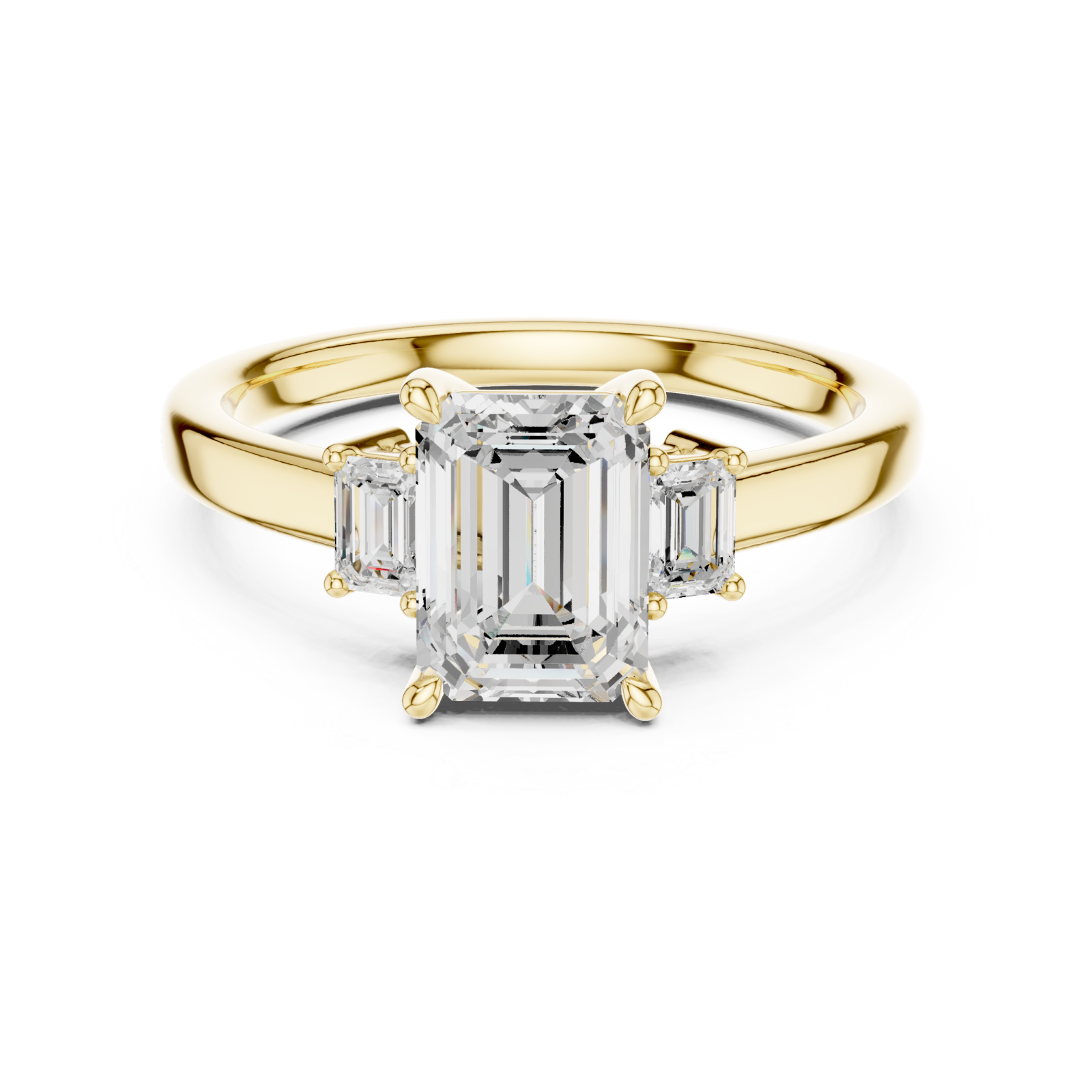  Gold Regal Harmony Solitaire Ring Front View