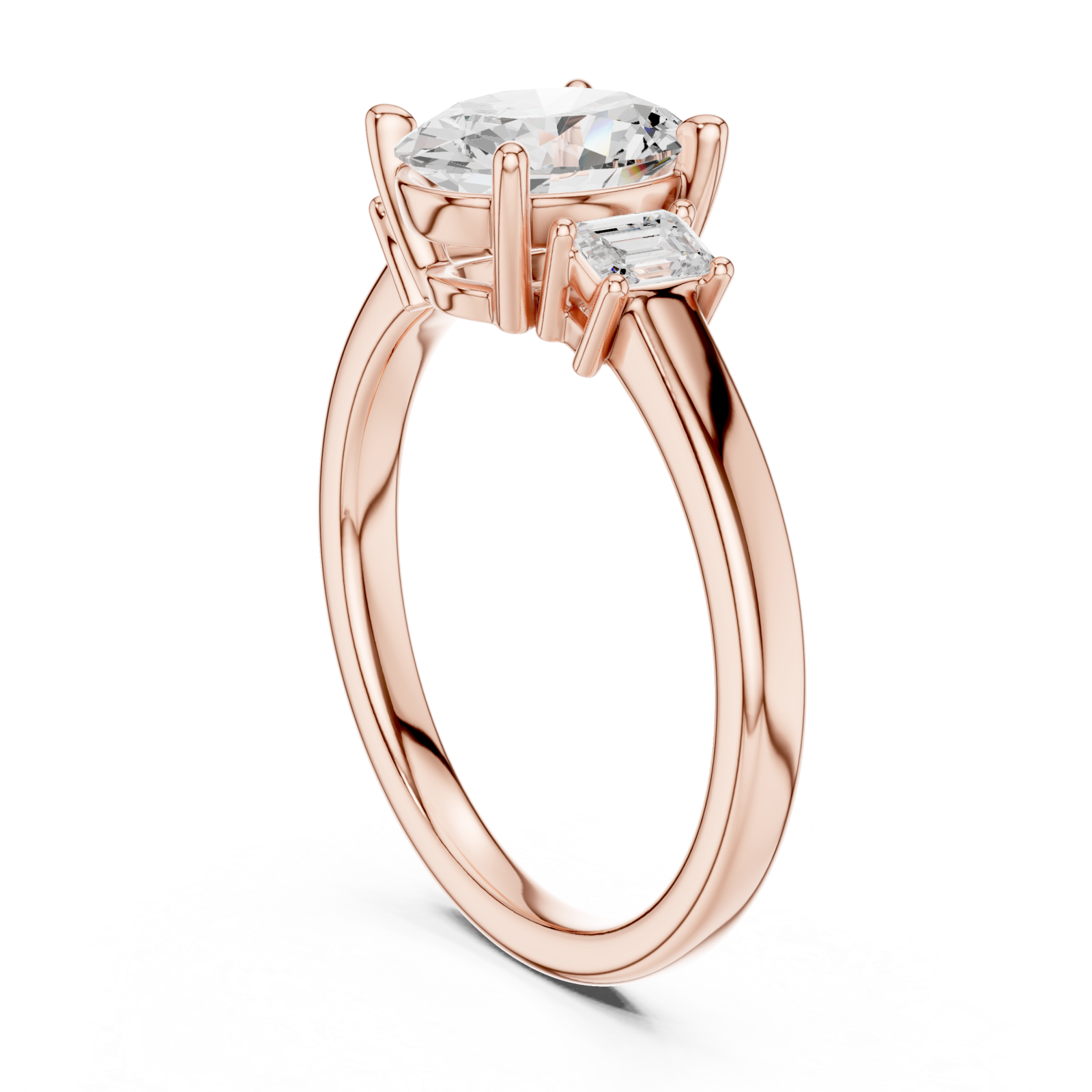  Rose Gold Ethereal Radiance Solitaire Left View