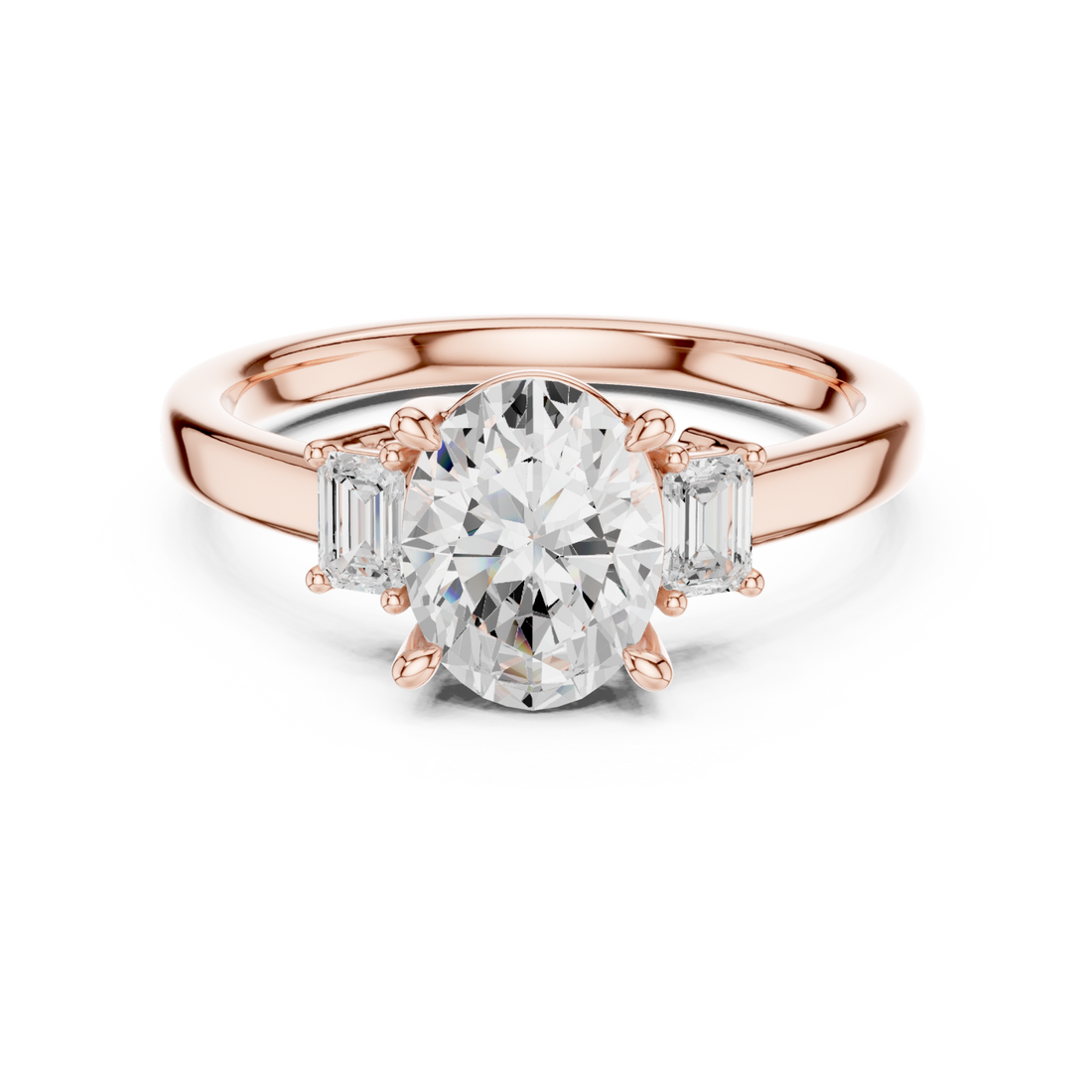  Rose Gold Ethereal Radiance Solitaire Right View