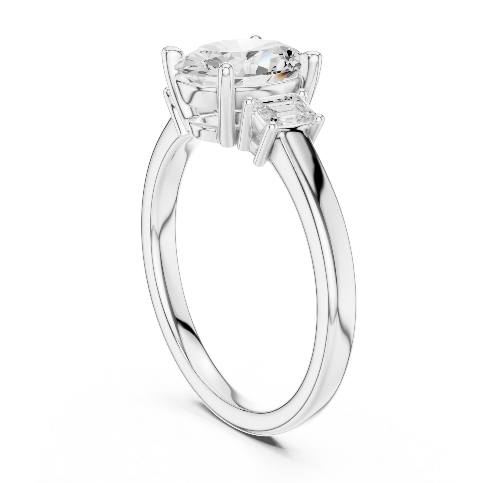  White Gold Ethereal Radiance Solitaire Left View