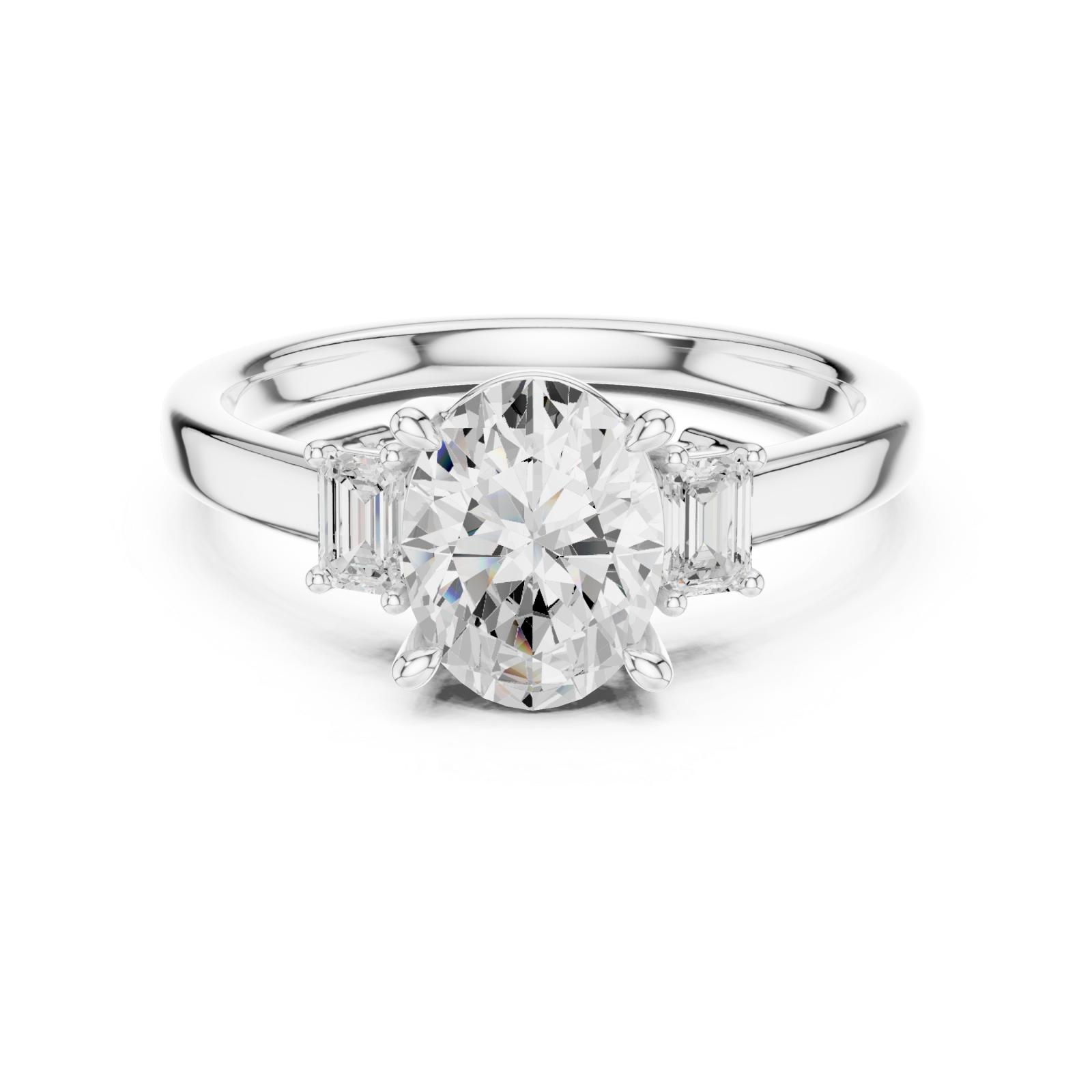 White Gold Ethereal Radiance Solitaire Front View