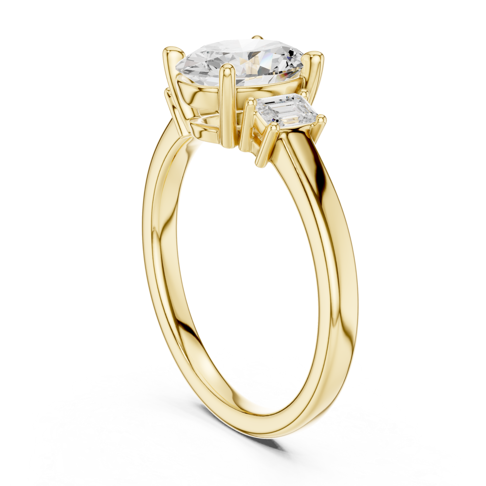  Gold Ethereal Radiance Solitaire Left View