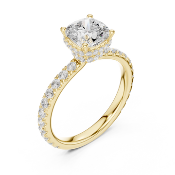 Gold Celestial Promise Halo Band Ring Right View