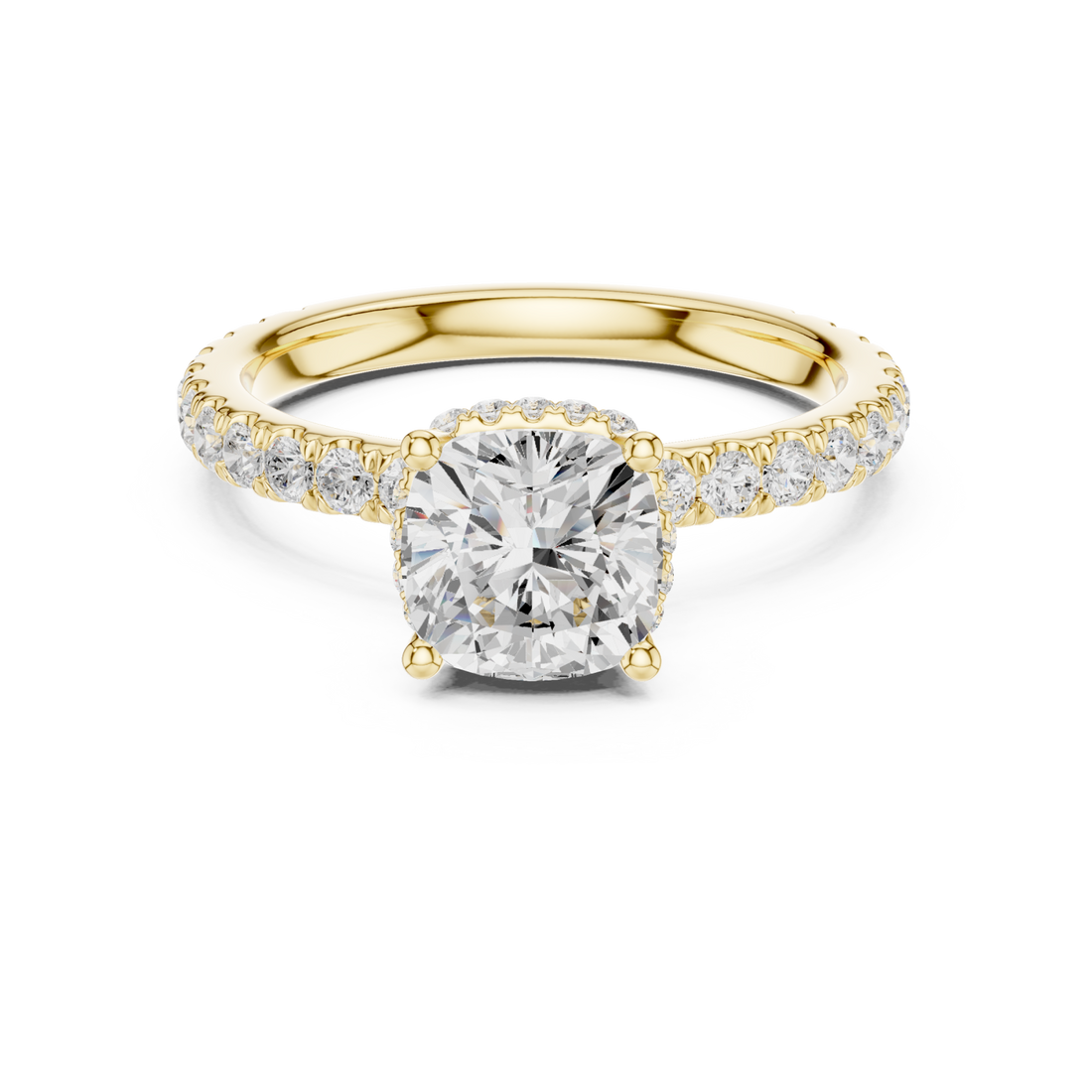 Gold Celestial Promise Halo Band Ring Right View