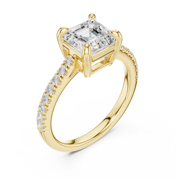 Gold Radiant Harmony Solitaire Ring Right View