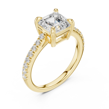 Gold Classic Halo Embrace Ring Right View
