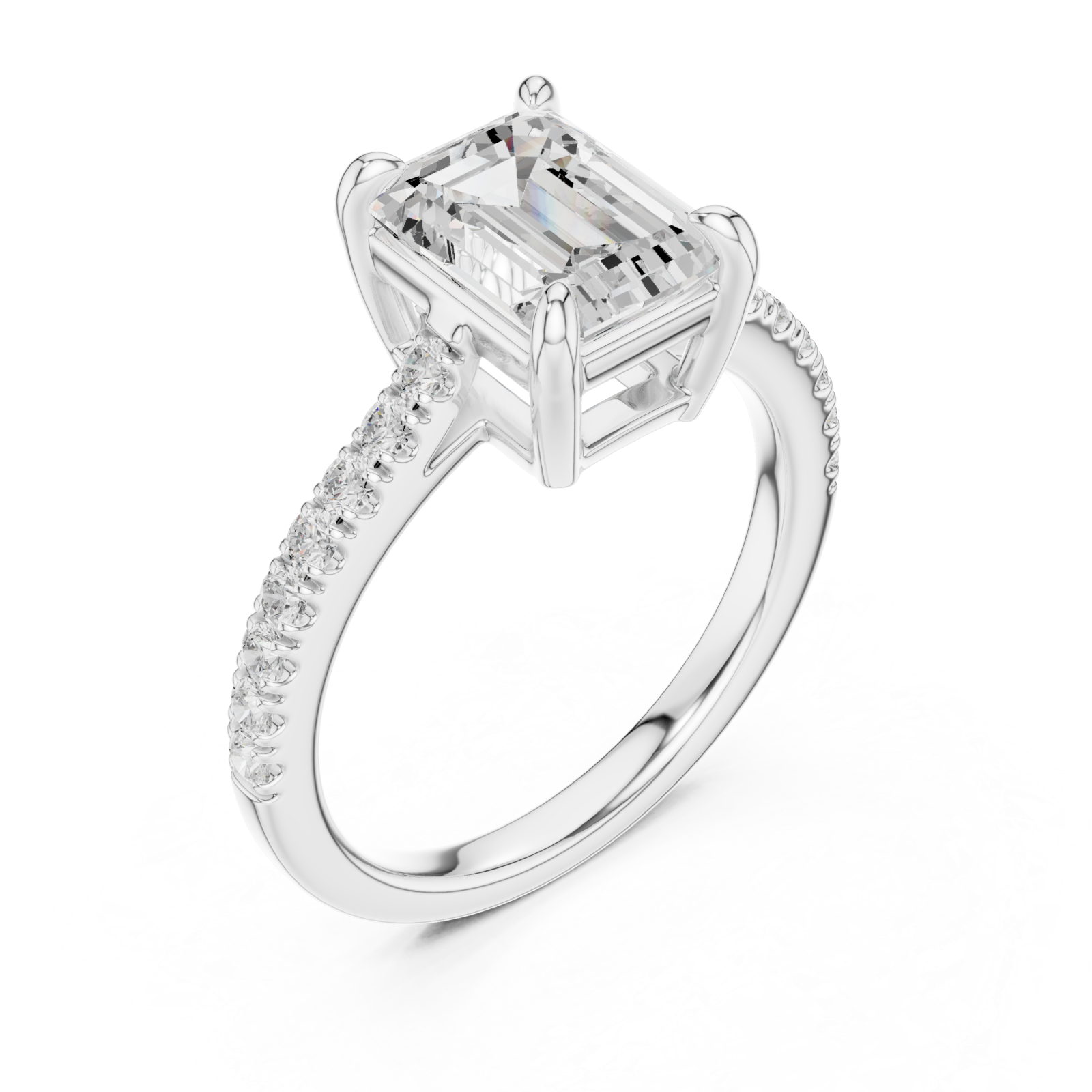  White Gold Evelyn Radiance Ring Right View