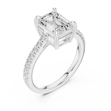 White Gold Evelyn Radiance Ring Right View