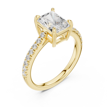 Gold Luminous Radiance Solitaire Band Ring Right View