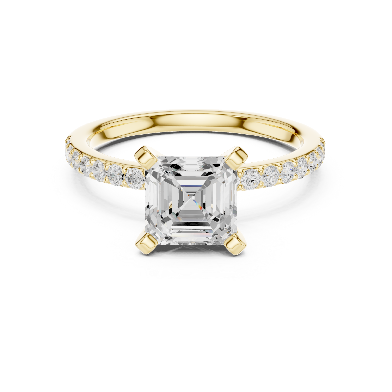  Gold Cascade Radiance Ring Front View