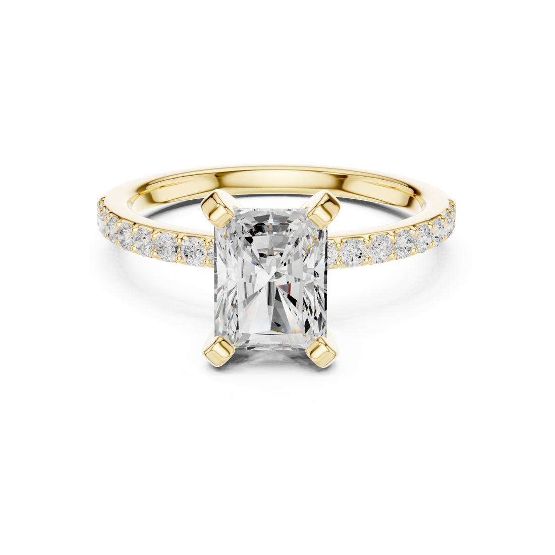 Gold Majesty Solitaire Ring Right View