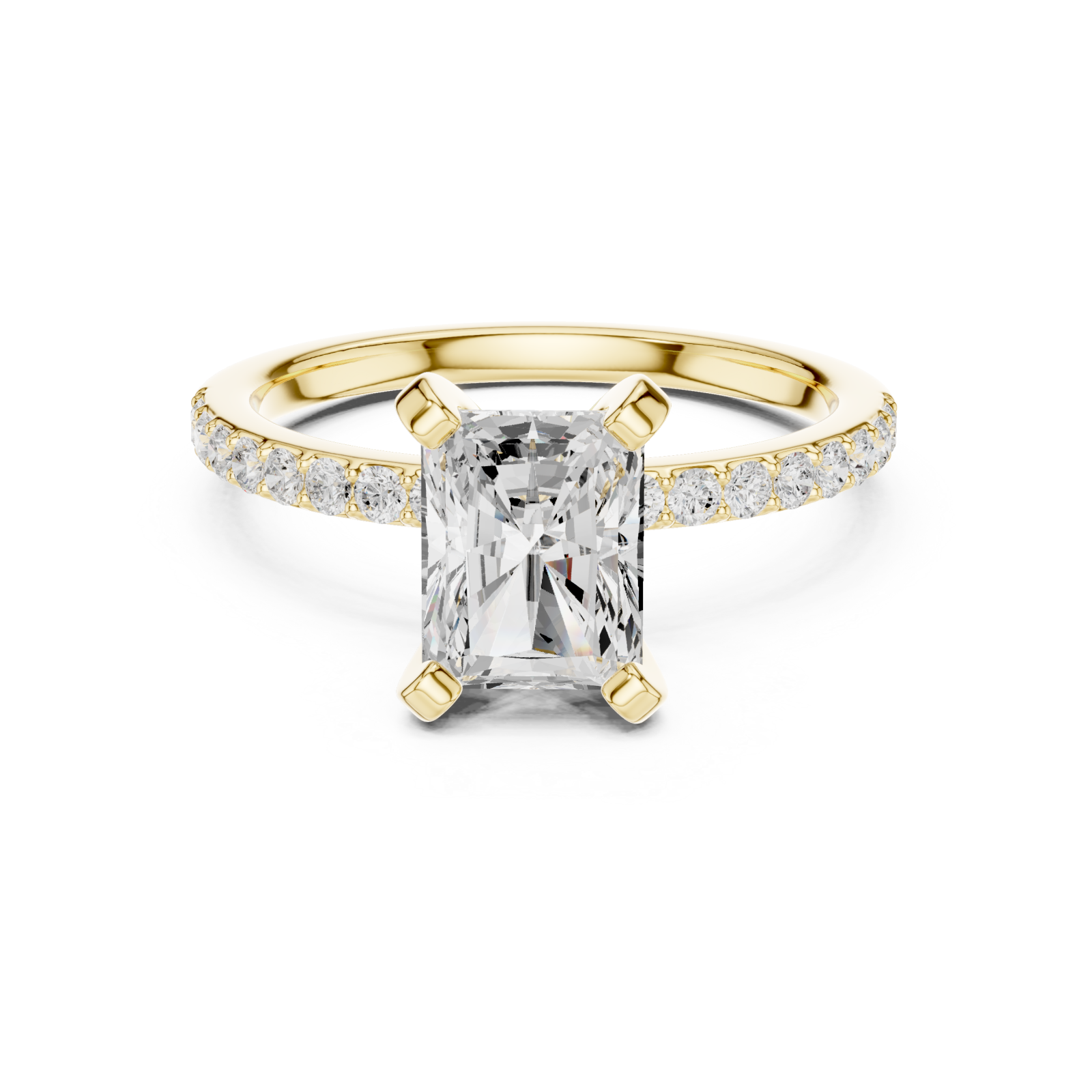  Gold Majesty Solitaire Ring Front View