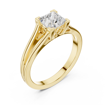 Gold Beloved Majesty Band Ring Right View