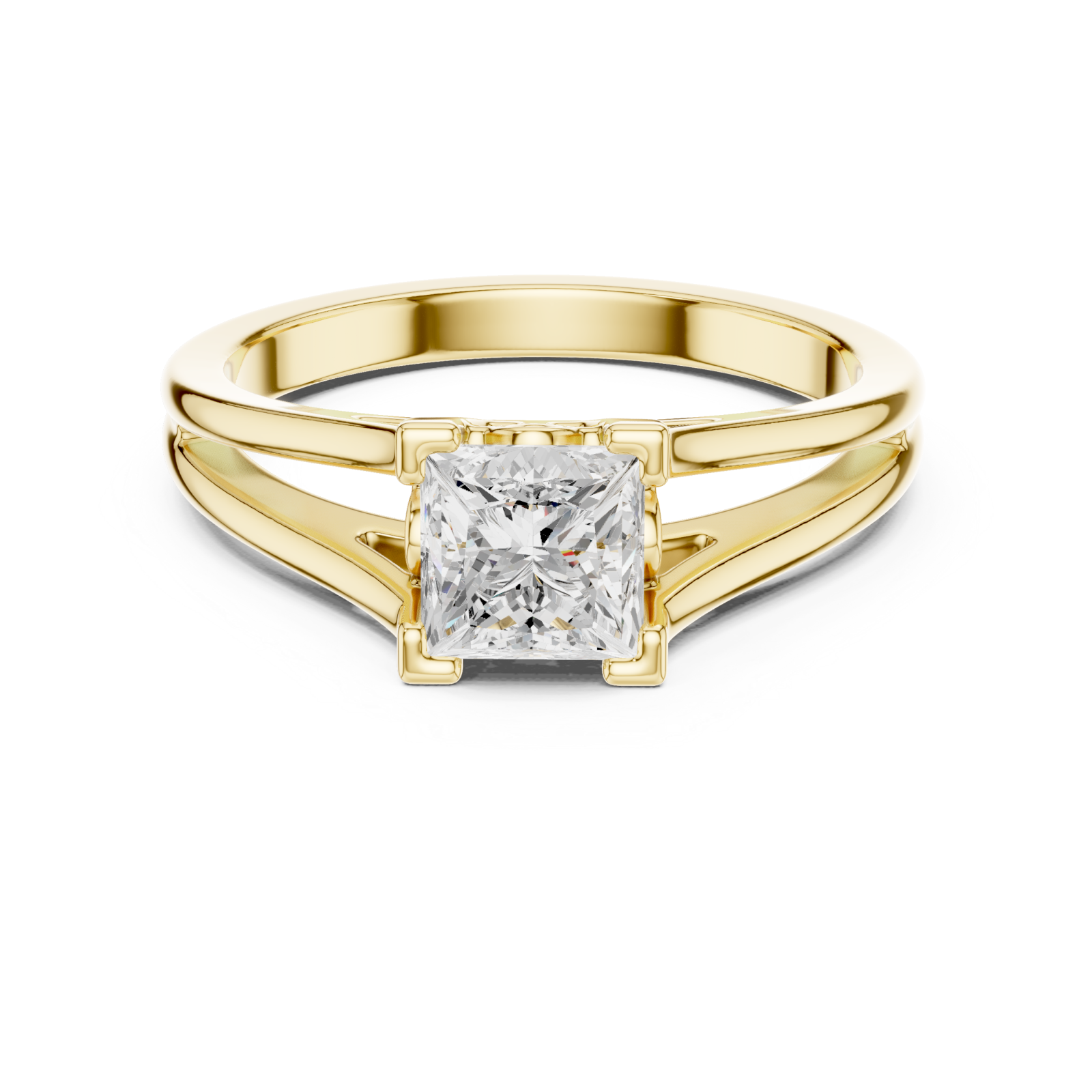  Gold Beloved Majesty Band Ring Front View