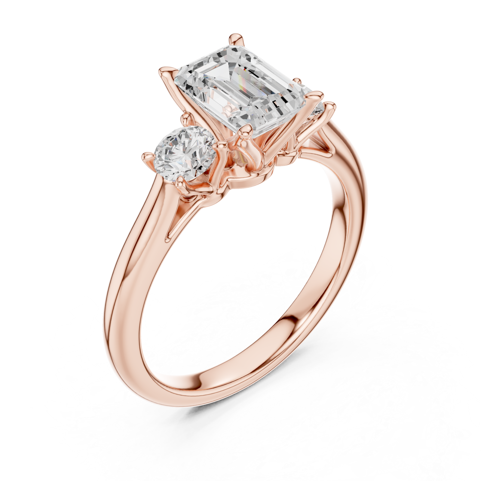  Rose Gold Celestial Muse Trio Ring Right View