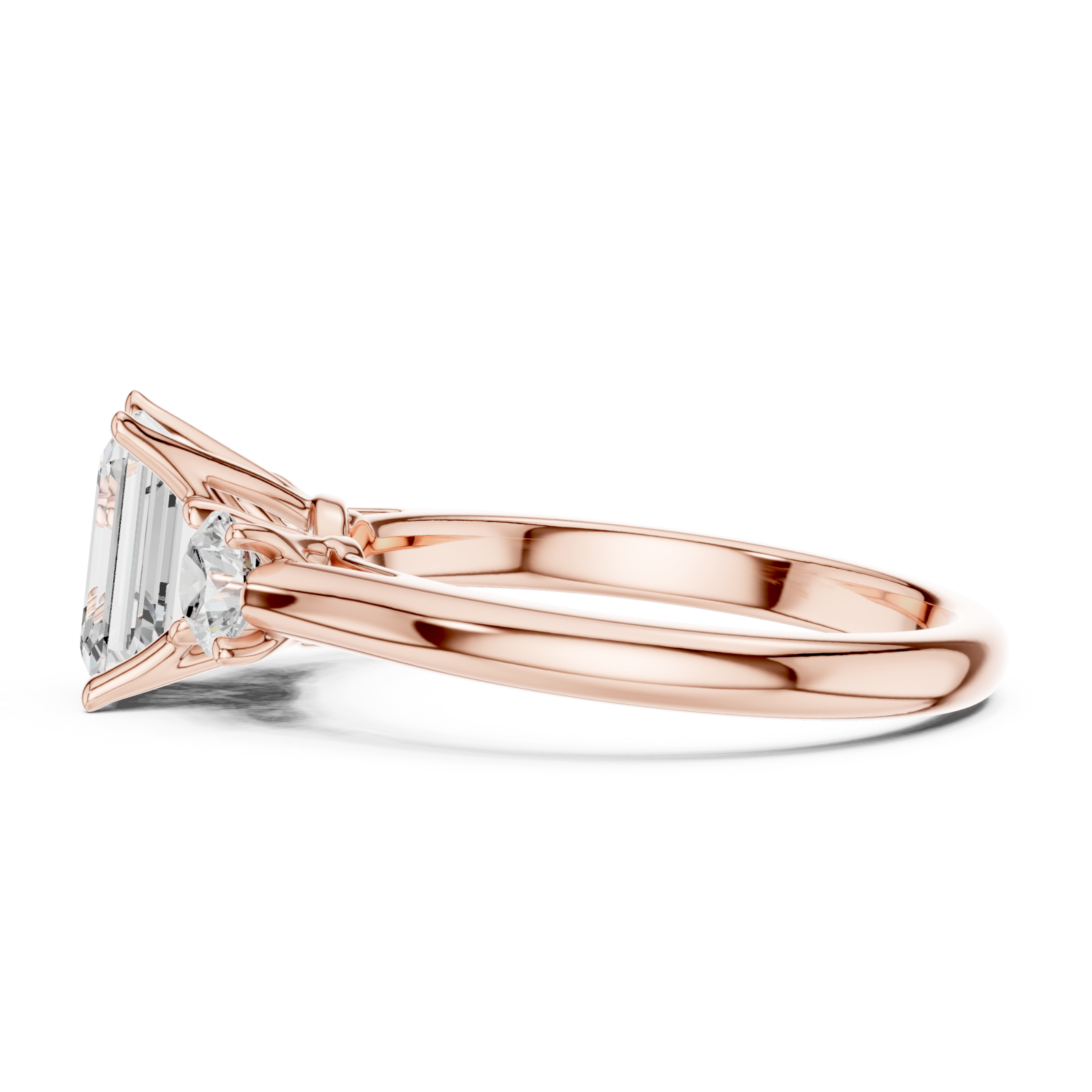  Rose Gold Celestial Muse Trio Ring Side View