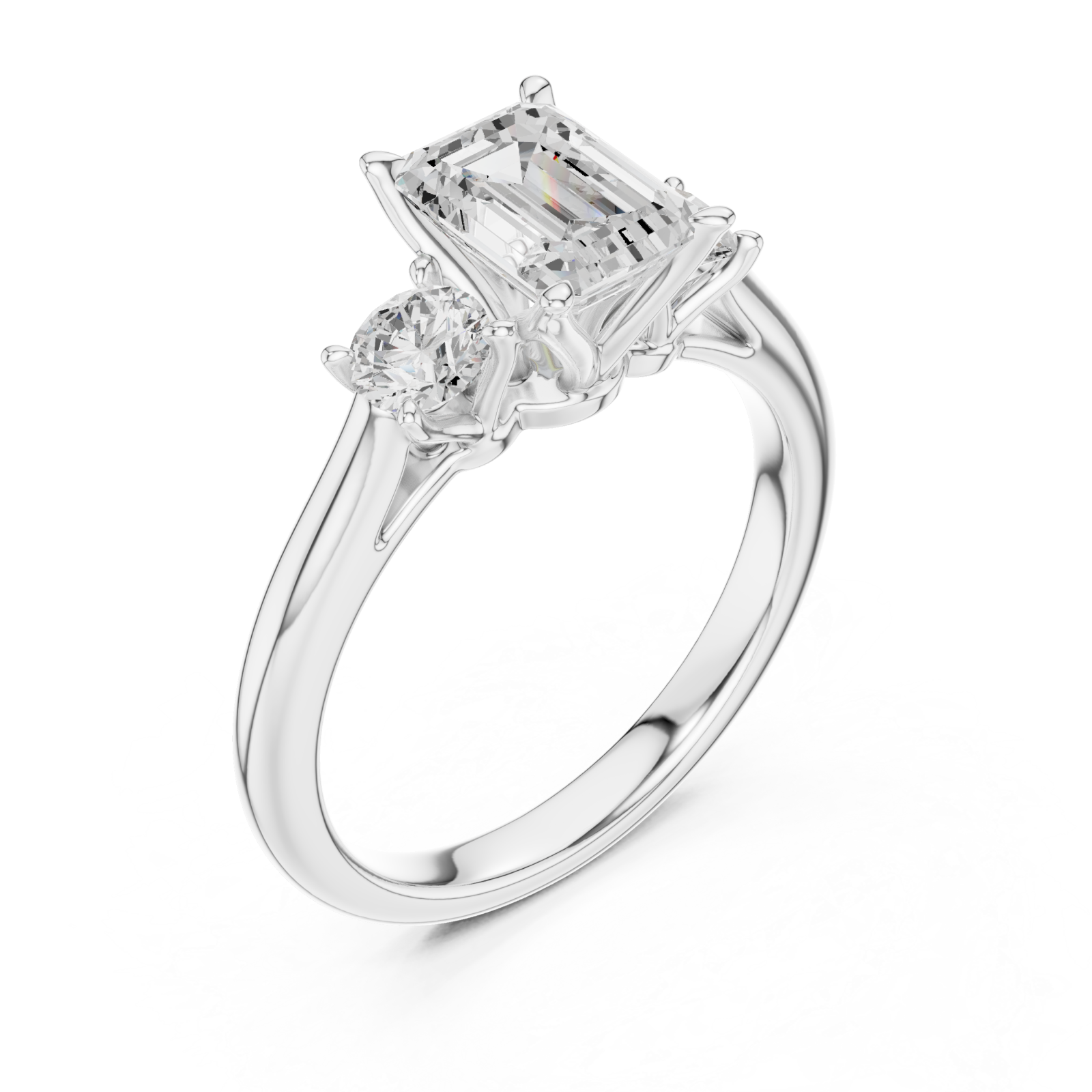  White Gold Celestial Muse Trio Ring Right View