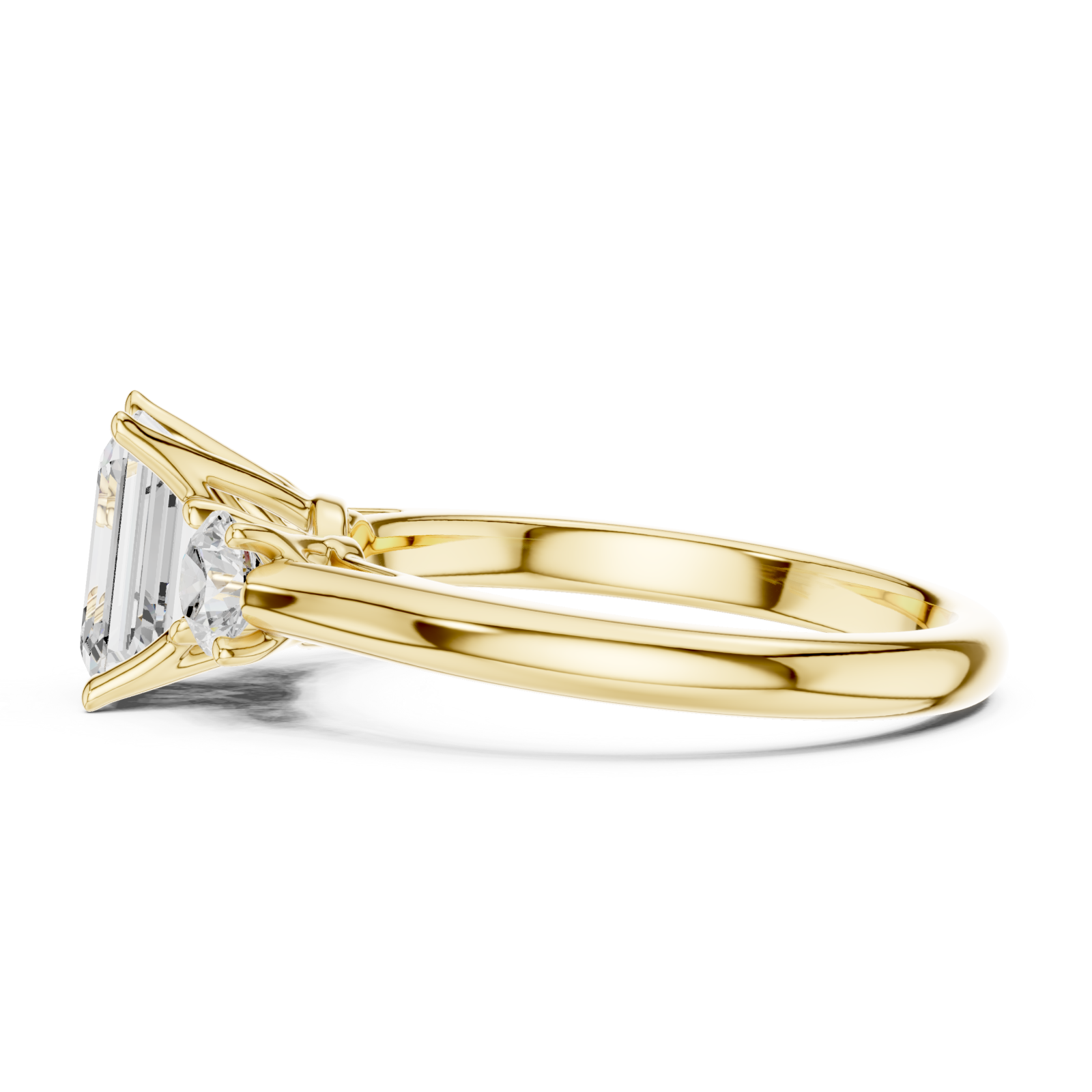  Gold Celestial Muse Trio Ring Side View