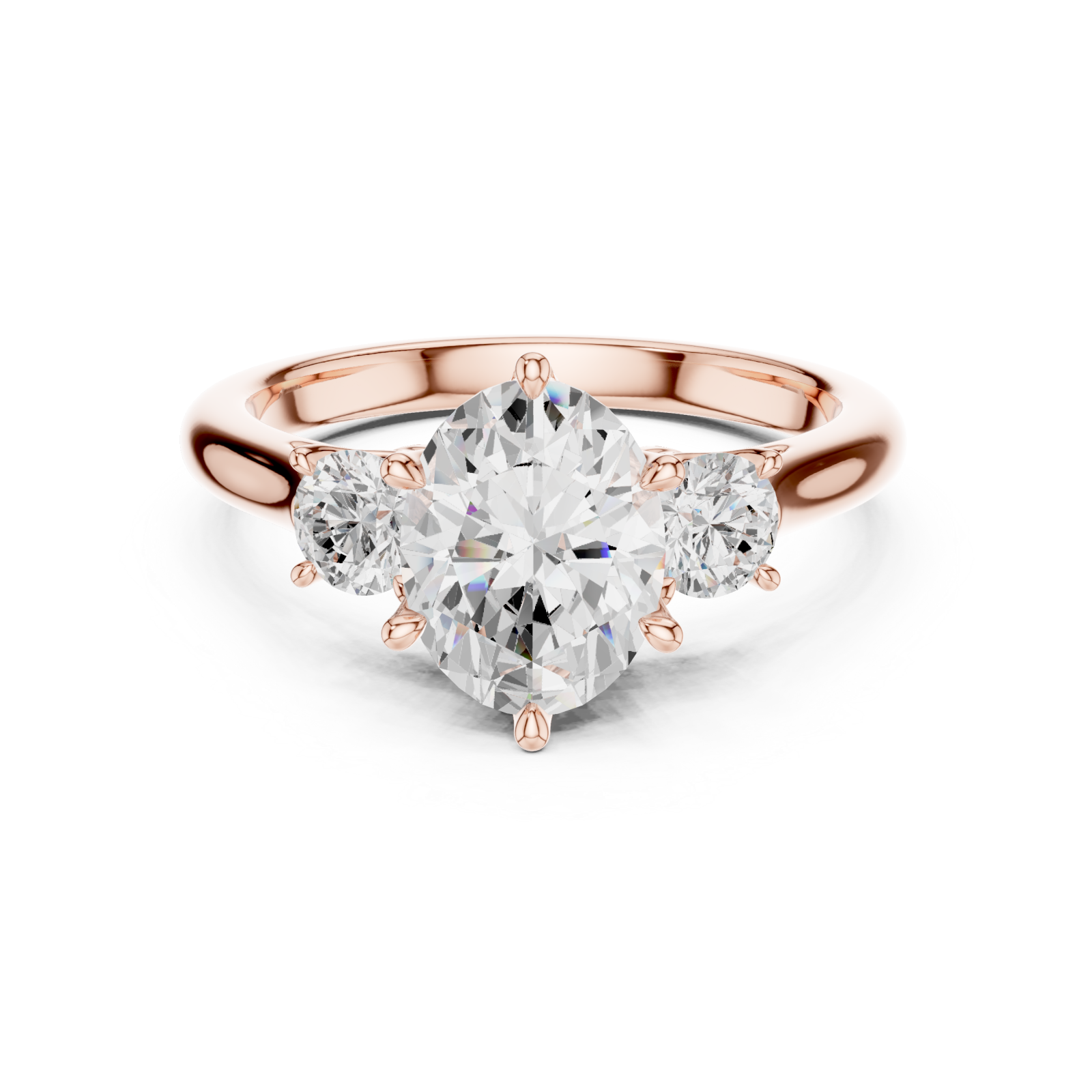  Rose Gold Harmony Grace Ring Front View