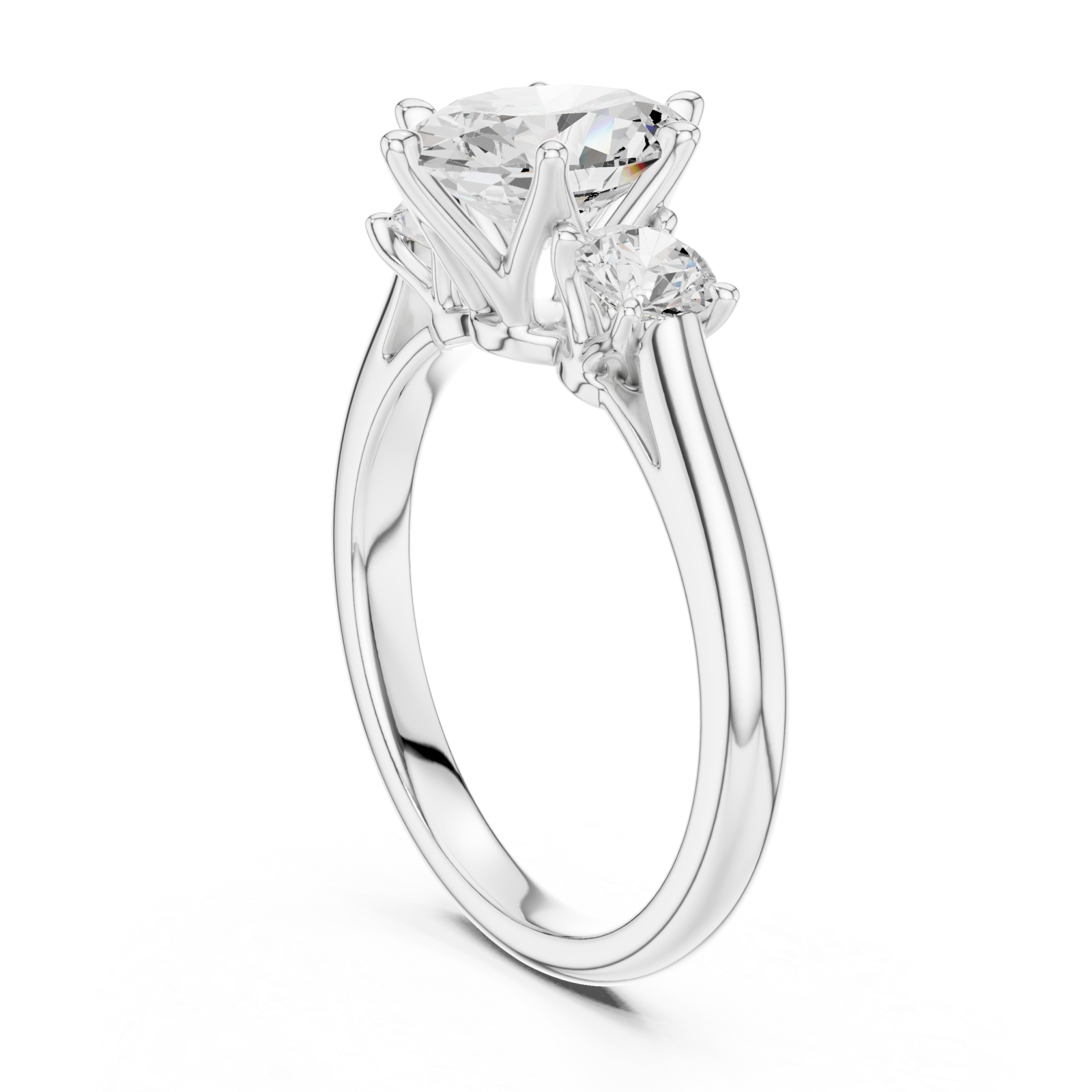  White Gold Harmony Grace Ring Left View