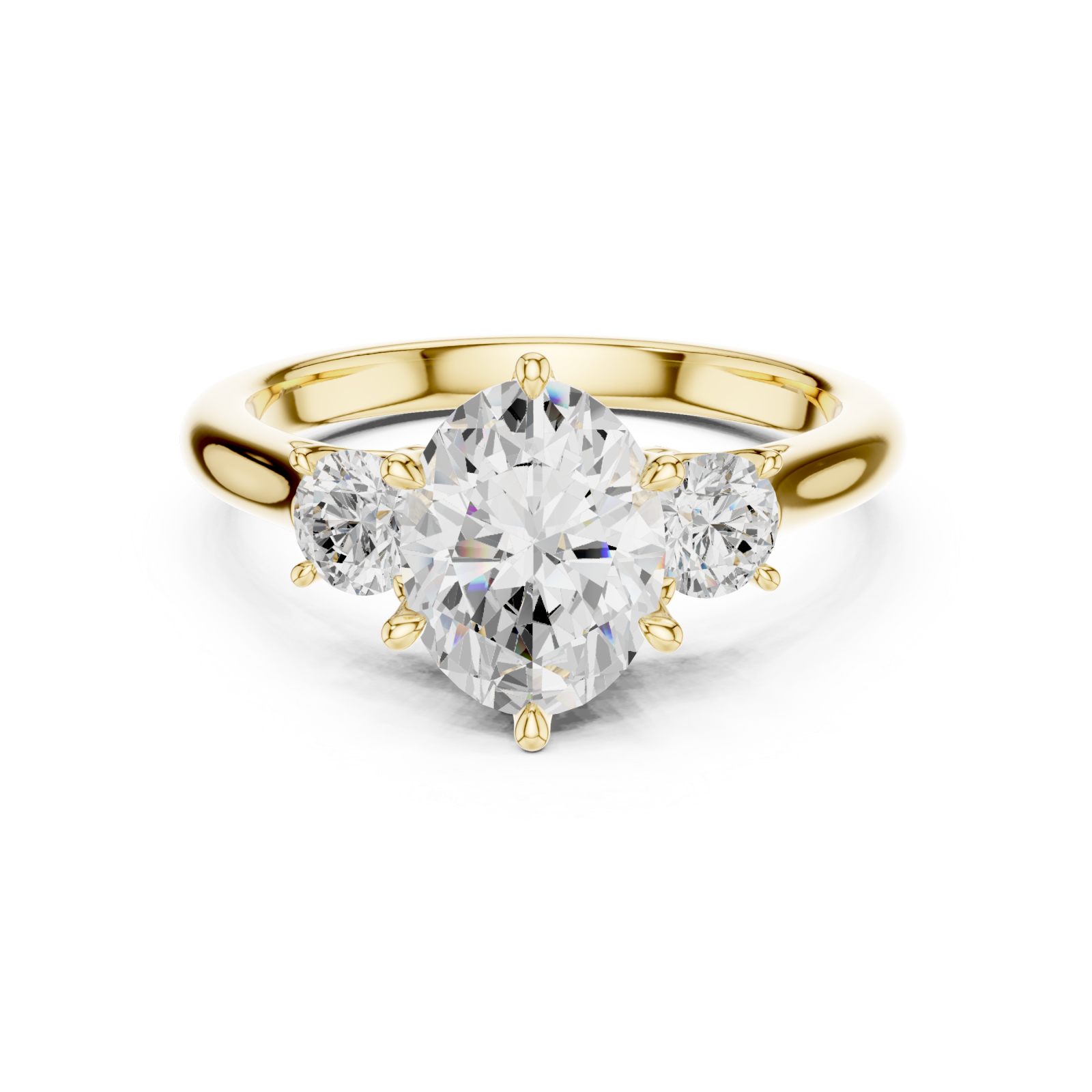  Gold Harmony Grace Ring Front View