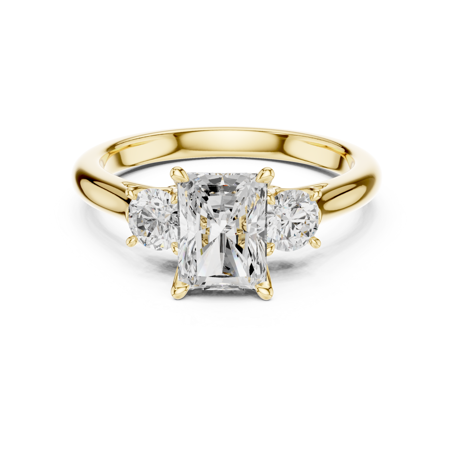  Gold Radiant Harmony Ring Front View