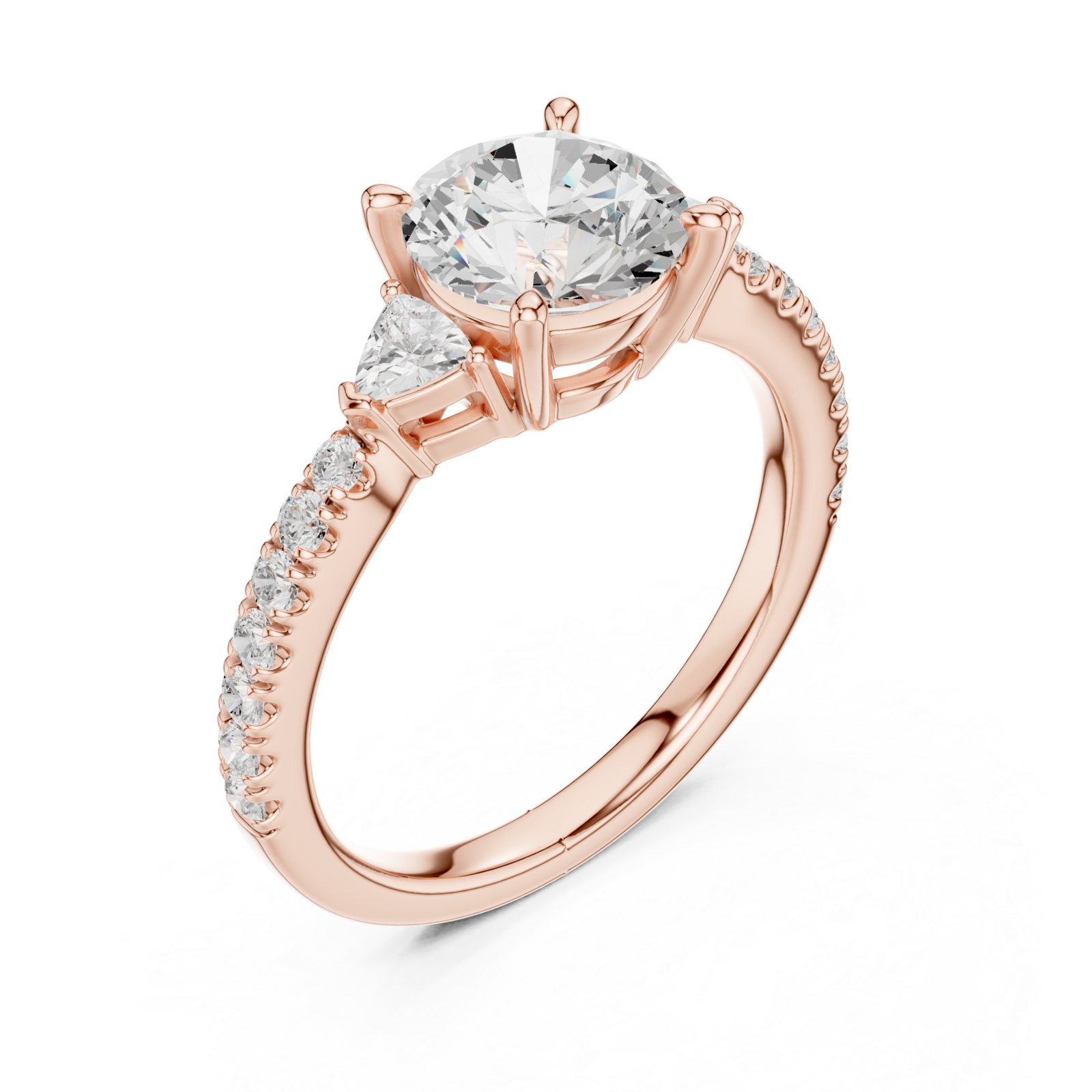  Rose Gold Celestial Harmony Petite Solitaire Right View