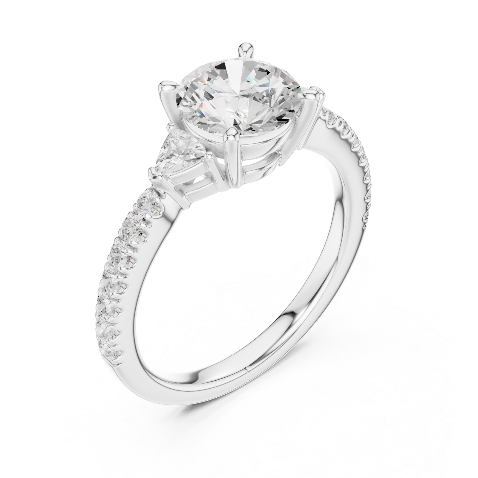  White Gold Celestial Harmony Petite Solitaire Right View