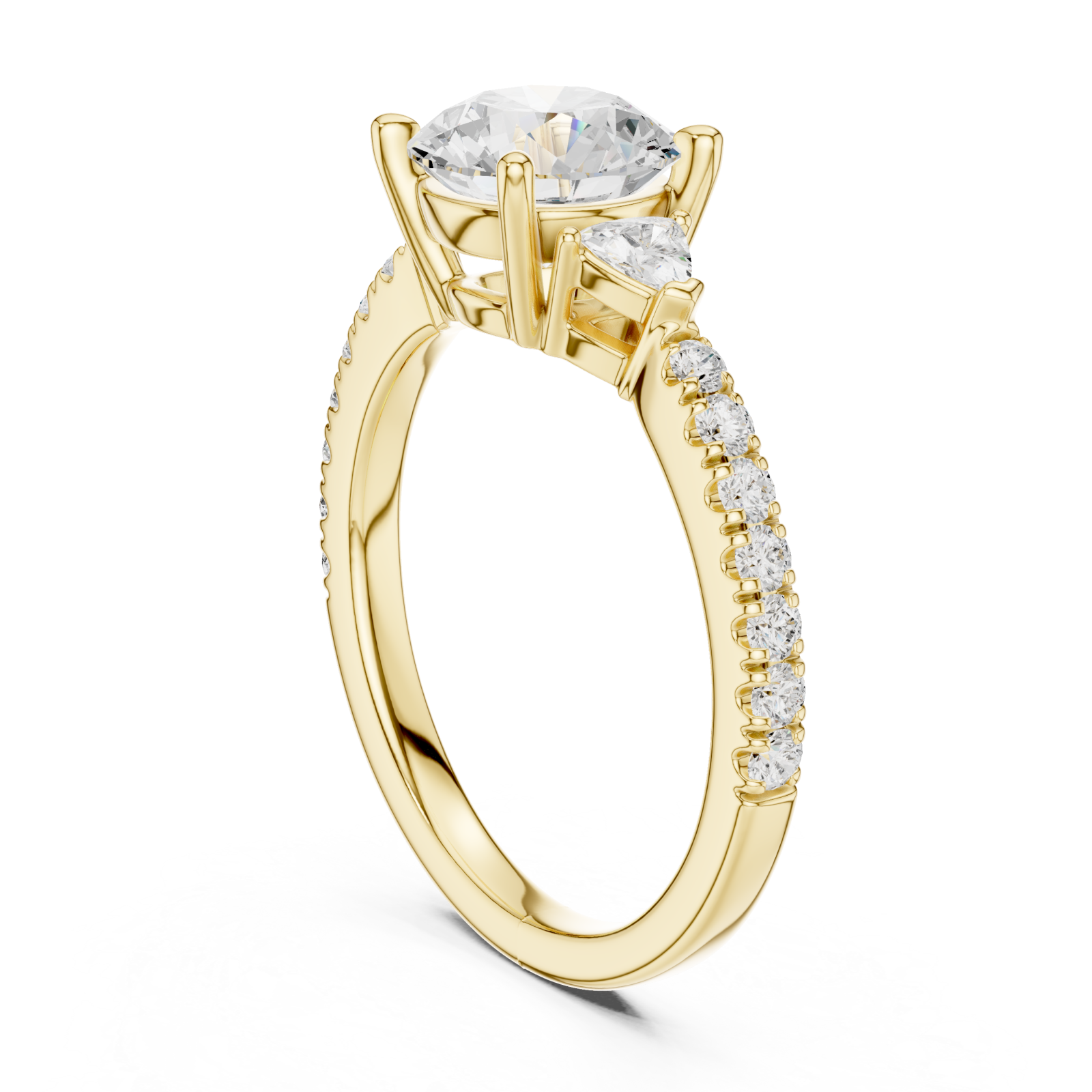  Gold Celestial Harmony Petite Solitaire Left View