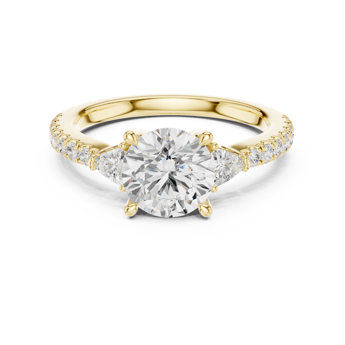 Gold Celestial Harmony Petite Solitaire Right View