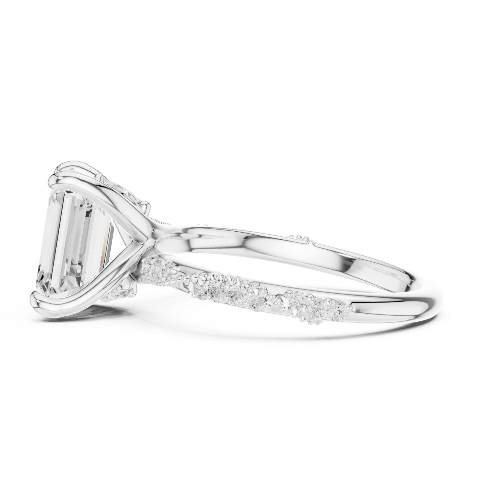  White Gold Eternal Gaze Solitaire Ring Side View