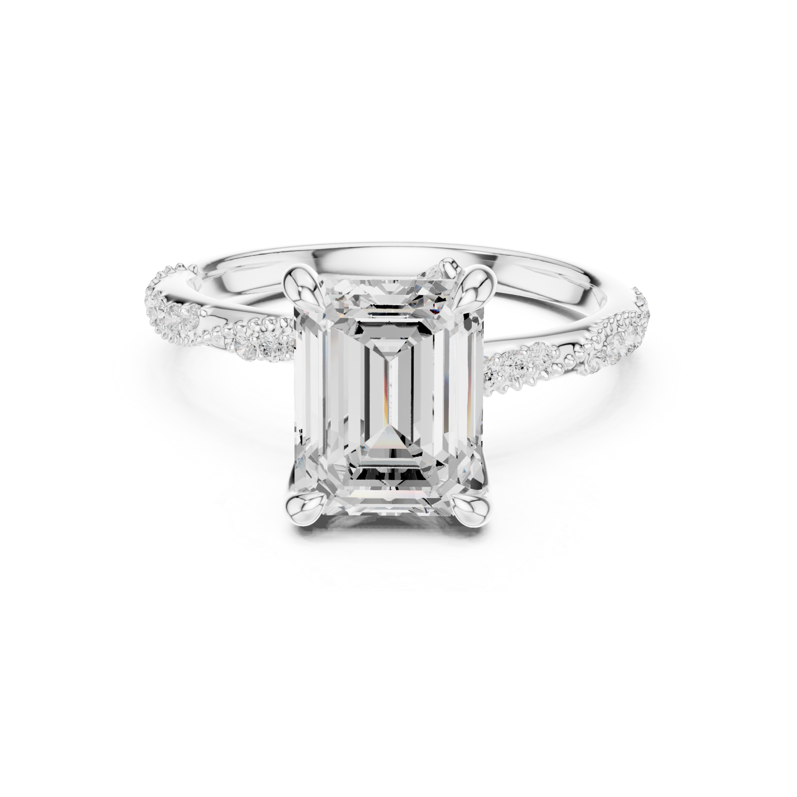  White Gold Eternal Gaze Solitaire Ring Front View
