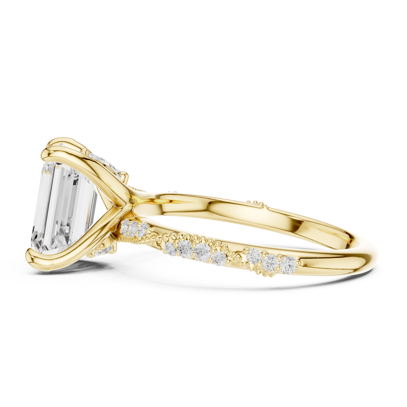  Gold Eternal Gaze Solitaire Ring Side View