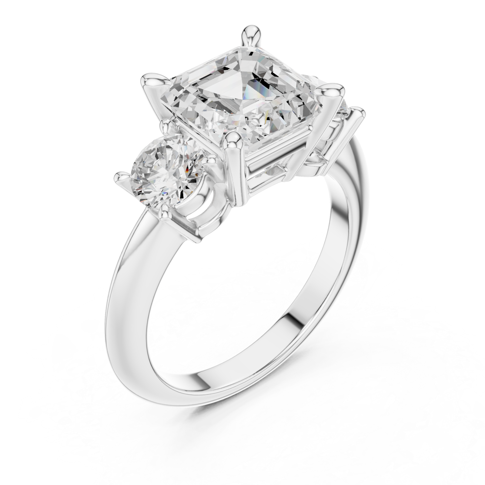  White Gold Radiant Embrace Halo Ring Right View