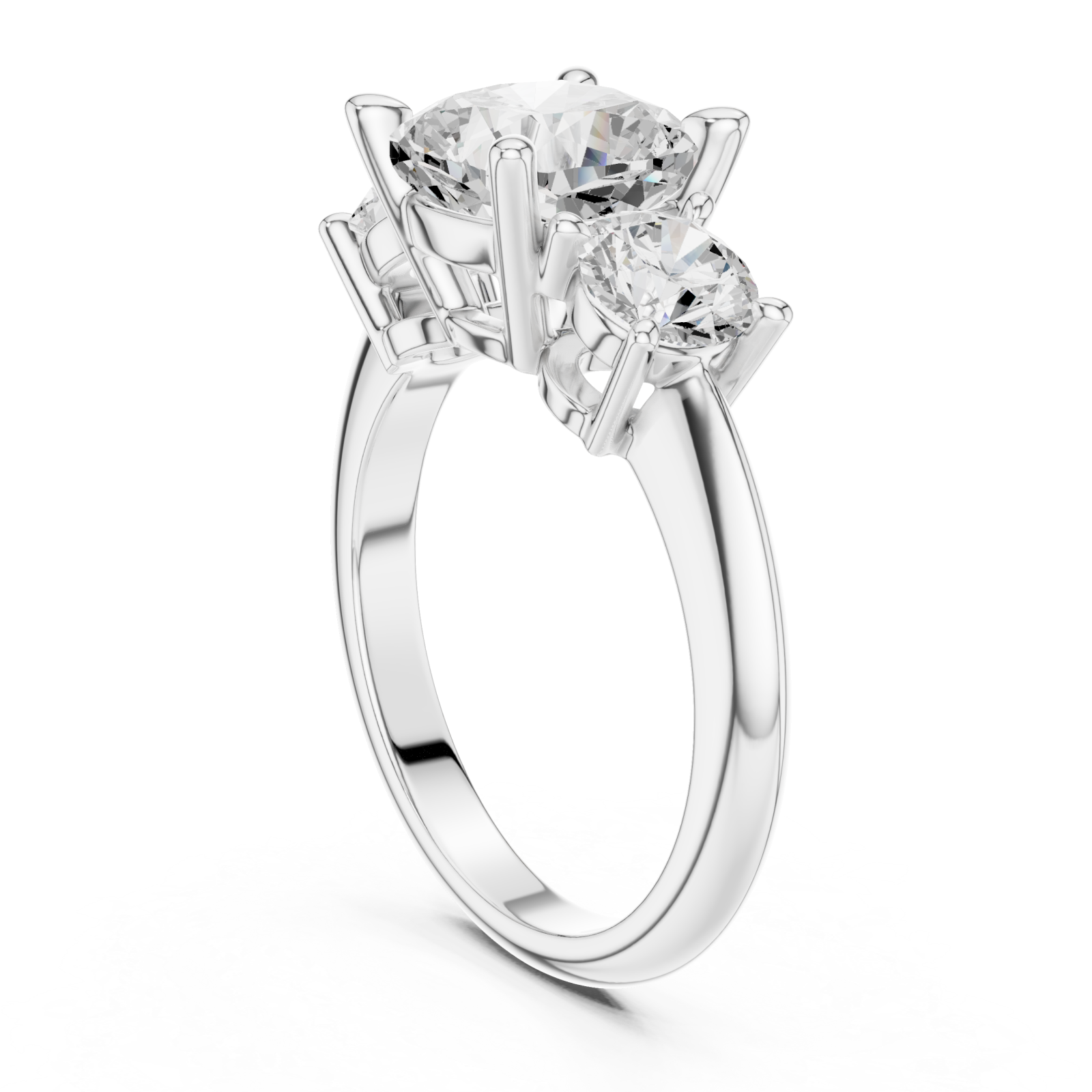  White Gold Luminous Grace Trio Ring Left View