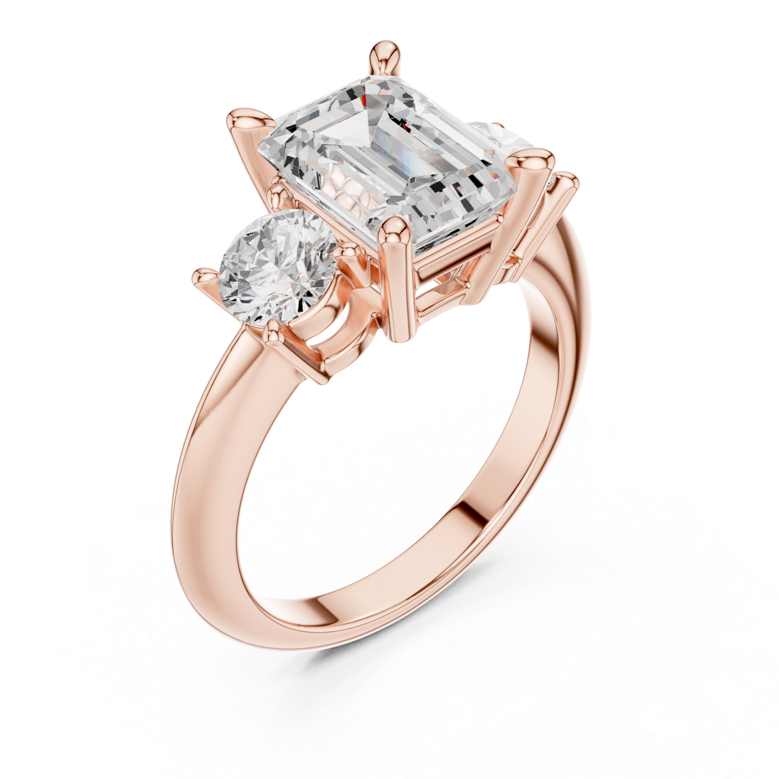  Rose Gold Aurora Twin Allure Ring Right View