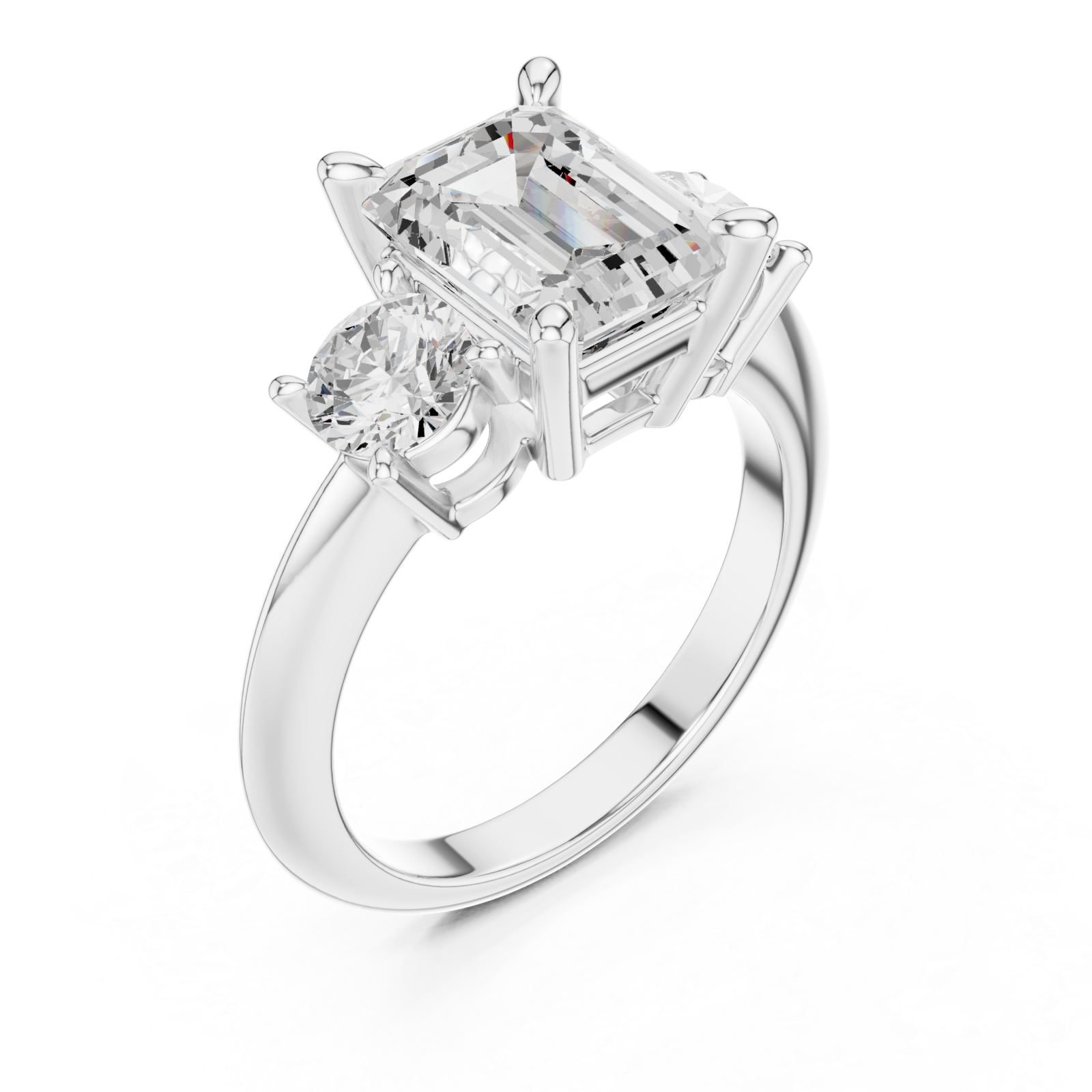  White Gold Aurora Twin Allure Ring Right View