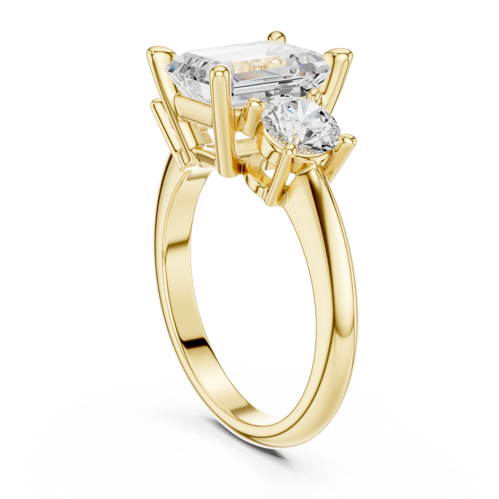  Gold Aurora Twin Allure Ring Left View