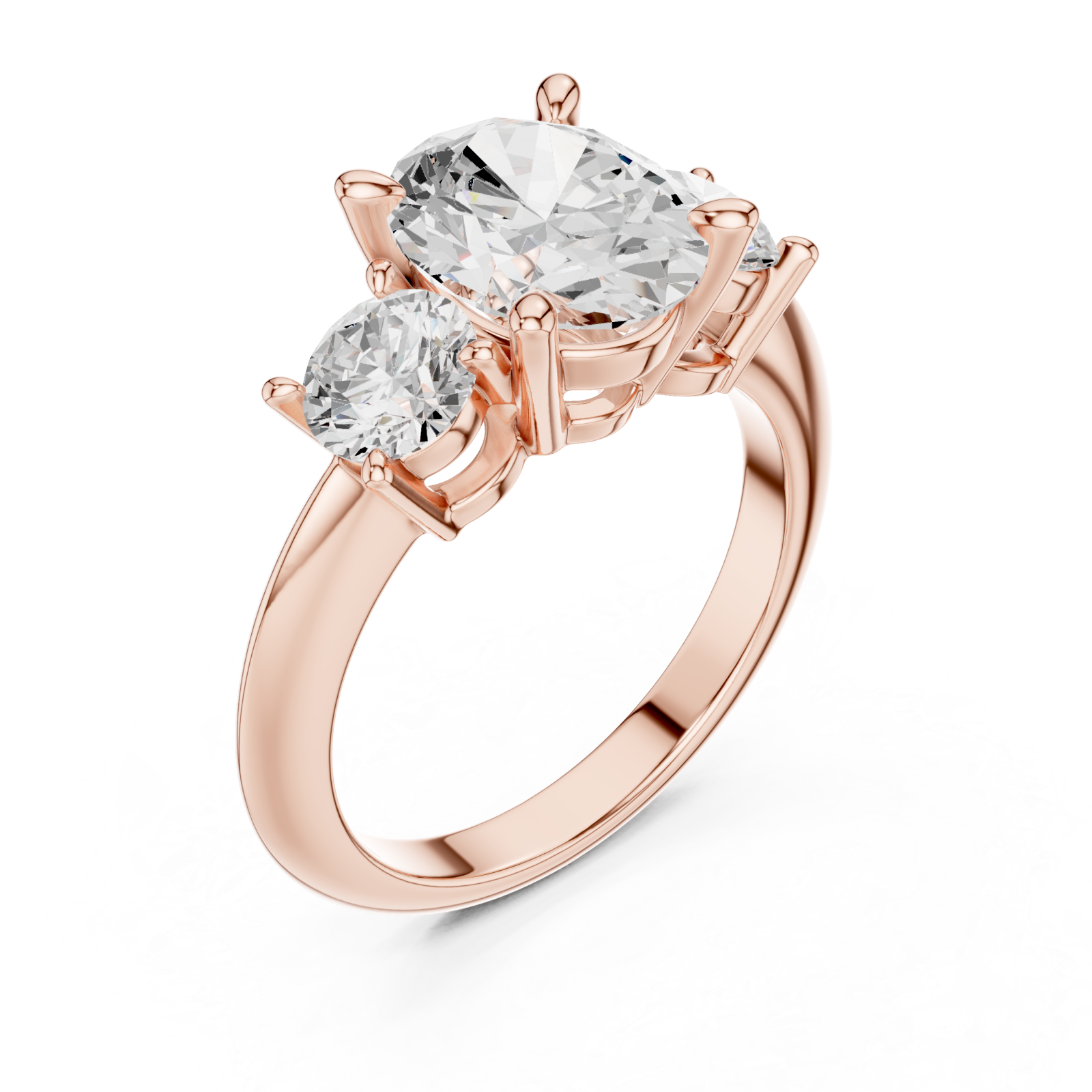  Rose Gold Eternal Radiance Duo Setting Ring Right View